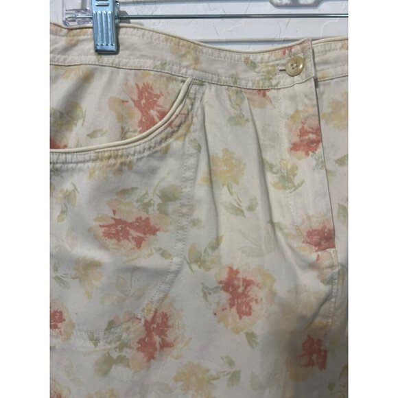 NWT J. Jill Watercolor Floral Skirt Sz 12 Pastel Knee Length - Picture 3 of 8